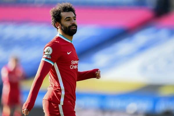 LEICESTER, ENGLAND - Saturday, February 13, 2021: Liverpool's Mohamed Salah during the FA Premier League match between Leicester City FC and Liverpool FC at the King Power Stadium. (Pic by Propaganda)