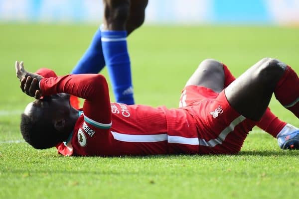 LEICESTER, ENGLAND - Saturday, February 13, 2021: Liverpool's Sadio Mané during the FA Premier League match between Leicester City FC and Liverpool FC at the King Power Stadium. (Pic by Propaganda)