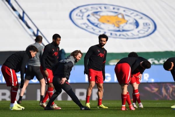 LEICESTER, ENGLAND - Saturday, February 13, 2021: Liverpool's Sadio Mané during the pre-match warm-up before the FA Premier League match between Leicester City FC and Liverpool FC at the King Power Stadium. (Pic by Propaganda)