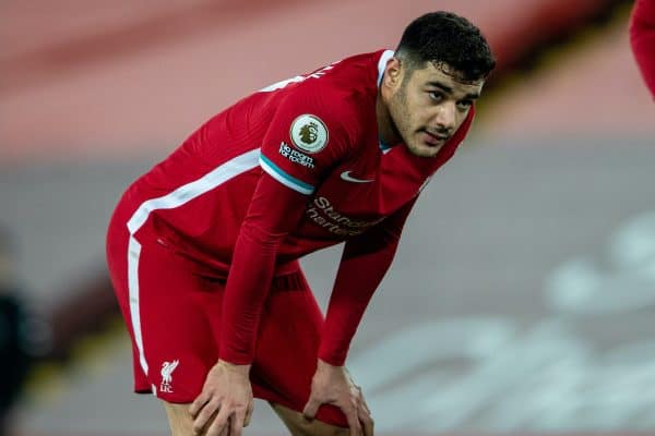 LIVERPOOL, ENGLAND - Thursday, March 4, 2021: Liverpool's Ozan Kabak during the FA Premier League match between Liverpool FC and Chelsea FC at Anfield. (Pic by David Rawcliffe/Propaganda)