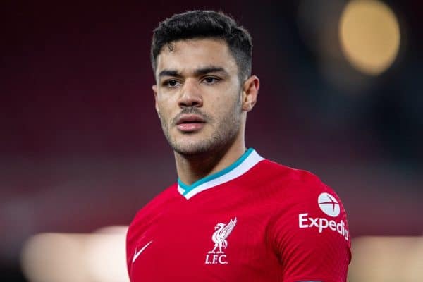 LIVERPOOL, ENGLAND - Thursday, March 4, 2021: Liverpool's Ozan Kabak during the FA Premier League match between Liverpool FC and Chelsea FC at Anfield. (Pic by David Rawcliffe/Propaganda)