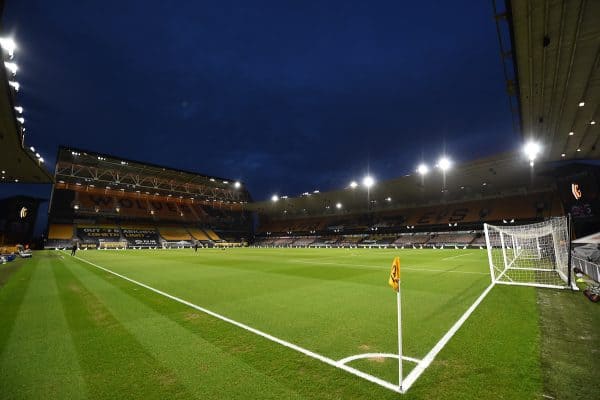 WOLVERHAMPTON, ENGLAND - Monday, March 15, 2021: A general view of Molineux Stadium before the FA Premier League match between Wolverhampton Wanderers FC and Liverpool FC. (Pic by Propaganda)