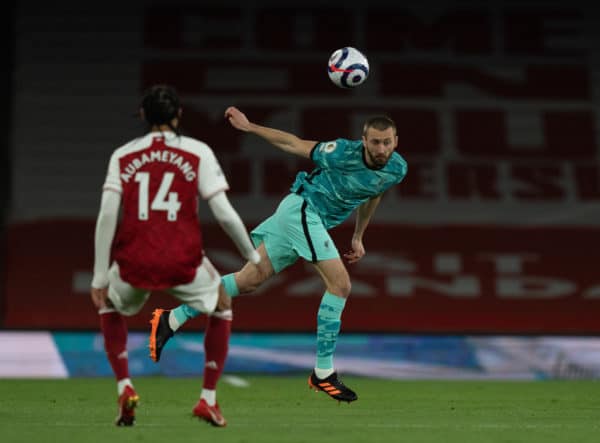 LONDON, ENGLAND - Saturday, April 3, 2021: Liverpool's Nathaniel Phillips during the FA Premier League match between Arsenal FC and Liverpool FC at the Emirates Stadium. (Pic by David Rawcliffe/Propaganda)