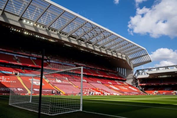 LIVERPOOL, ENGLAND - Saturday, April 10, 2021: A general view of Anfield before the FA Premier League match between Liverpool FC and Aston Villa FC. (Pic by David Rawcliffe/Propaganda)