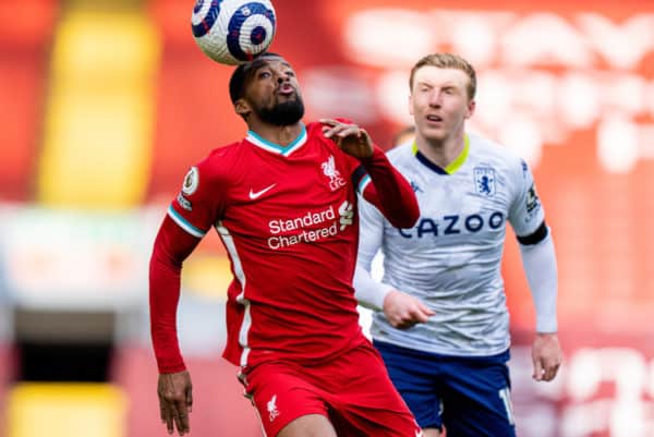 LIVERPOOL, ENGLAND - Saturday, April 10, 2021: Liverpool's Georginio Wijnaldum during the FA Premier League match between Liverpool FC and Aston Villa FC at Anfield. (Pic by David Rawcliffe/Propaganda)