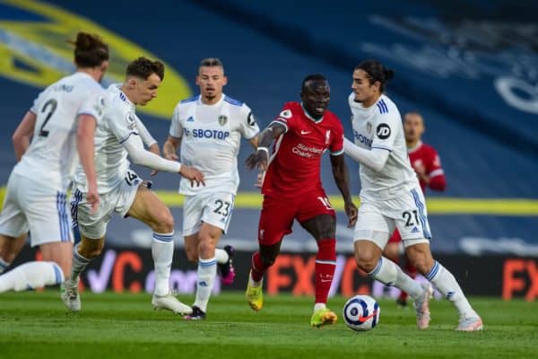 LEEDS, ENGLAND - Monday, April 19, 2021: Liverpool's Sadio Mané during the FA Premier League match between Leeds United FC and Liverpool FC at Elland Road. (Pic by Propaganda)