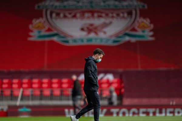 LIVERPOOL, ENGLAND - Saturday, April 24, 2021: Liverpool's Diogo Jota before the FA Premier League match between Liverpool FC and Newcastle United FC at Anfield. (Pic by David Rawcliffe/Propaganda)