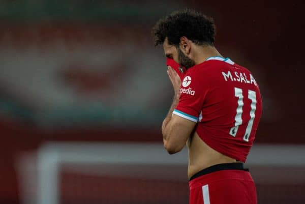 LIVERPOOL, ENGLAND - Saturday, May 8, 2021: Liverpool's Mohamed Salah during the FA Premier League match between Liverpool FC and Southampton FC at Anfield. (Pic by David Rawcliffe/Propaganda)