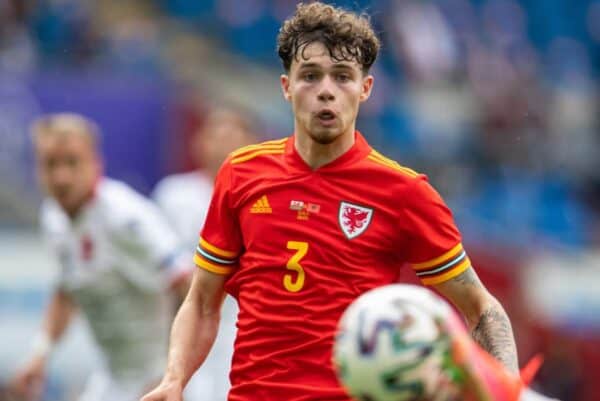 CARDIFF, WALES - Saturday, June 5, 2021: Wales' Neco Williams during an International Friendly between Wales and Albania at the Cardiff City Stadium in their game before the UEFA Euro 2020 tournament. (Pic by David Rawcliffe/Propaganda)