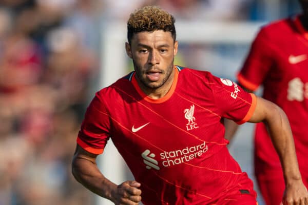 GRÖDIG, AUSTRIA - Friday, July 23, 2021: Liverpool's Alex Oxlade-Chamberlain during a pre-season friendly match between Liverpool FC and FSV Mainz 05 at the Greisbergers Betten-Arena. (Pic by Jürgen Faichter/Propaganda)