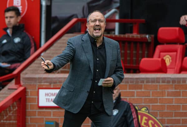 MANCHESTER, ENGLAND - Saturday, August 7, 2021: Everton's manager Rafael Benítez during a pre-season friendly match between Manchester United FC and Everton FC at Old Trafford. (Pic by David Rawcliffe/Propaganda)