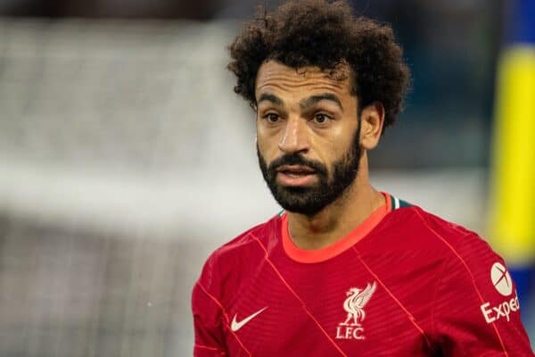 LEEDS, ENGLAND - Sunday, September 12, 2021: Liverpool's Mohamed Salah during the FA Premier League match between Leeds United FC and Liverpool FC at Elland Road. (Pic by David Rawcliffe/Propaganda)