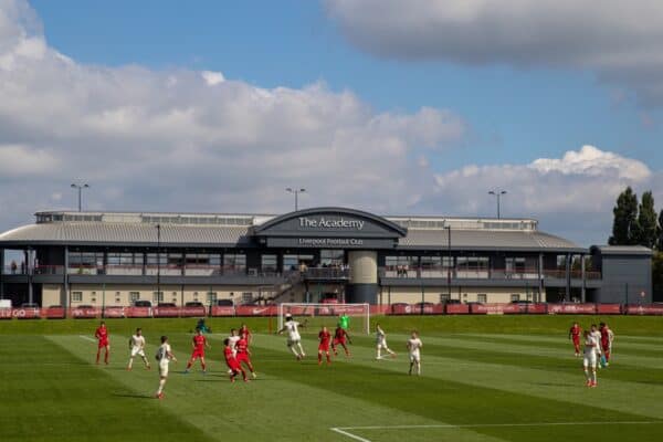 LIVERPOOL, ENGLAND - Wednesday, September 15, 2021: A general view during the UEFA Youth League Group B Matchday 1 game between Liverpool FC Under19's and AC Milan Under 19's at the Liverpool Academy. (Pic by David Rawcliffe/Propaganda)