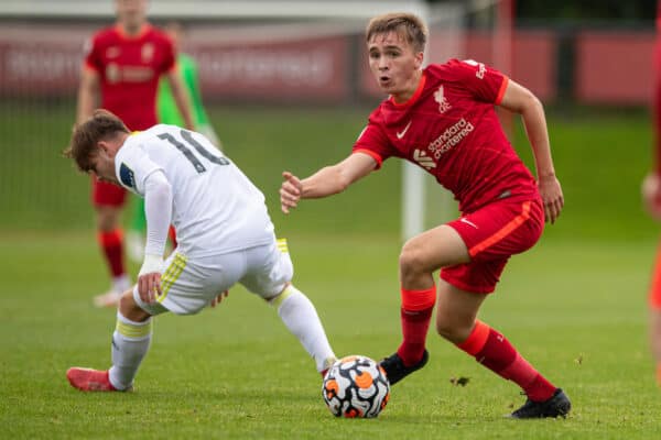 WOLVERHAMPTON, ENGLAND - Sunday, August 29, 2021: Liverpool's James Norris during the FA Premier League match between Wolverhampton Wanderers FC and Manchester United FC at Molineux Stadium. (Pic by David Rawcliffe/Propaganda)