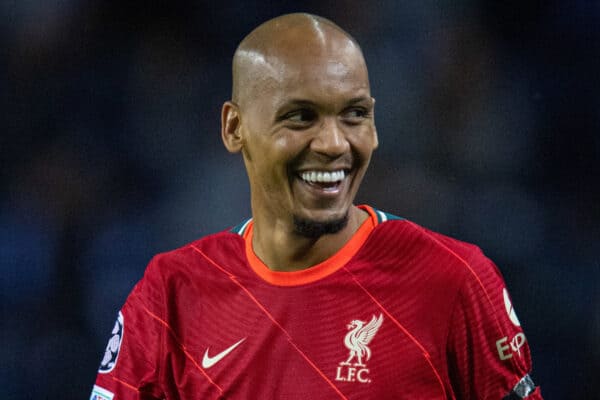 PORTO, PORTUGAL - Tuesday, September 28, 2021: Liverpool's Fabio Henrique Tavares 'Fabinho' during the UEFA Champions League Group B Matchday 2 game between FC Porto and Liverpool FC at the Estádio do Dragão. (Pic by David Rawcliffe/Propaganda)