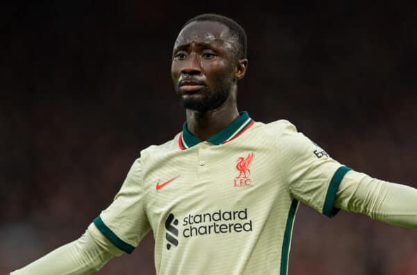 MANCHESTER, ENGLAND - Sunday, October 24, 2021: Liverpool's Naby Keita during the FA Premier League match between Manchester United FC and Liverpool FC at Old Trafford. (Pic by David Rawcliffe/Propaganda)