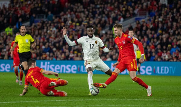 CARDIFF, WALES - Tuesday, November 16, 2021: Belgium's Divock Origi during the FIFA World Cup Qatar 2022 Qualifying Group E match between Wales and Belgium at the Cardiff City Stadium. (Pic by David Rawcliffe/Propaganda)