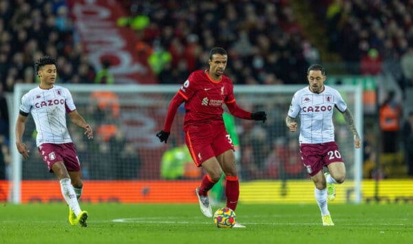 LIVERPOOL, ENGLAND - Saturday, December 11, 2021: Liverpool's Joel Matip during the FA Premier League match between Liverpool FC and Aston Villa FC at Anfield. (Pic by David Rawcliffe/Propaganda)