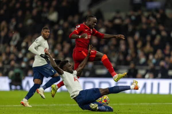 LONDON, ENGLAND - Sunday, December 19, 2021: Liverpool's Sadio Mané during the FA Premier League match between Tottenham Hotspur FC and Liverpool FC at the Tottenham Hotspur Stadium. (Pic by David Rawcliffe/Propaganda)