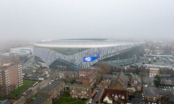 LONDON, ENGLAND - Sunday, December 19, 2021: A general view of the Tottenham Hotspur Stadium (White Hart Lane) ahead of the FA Premier League match between Tottenham Hotspur FC and Liverpool FC. (Pic by David Rawcliffe/Propaganda)