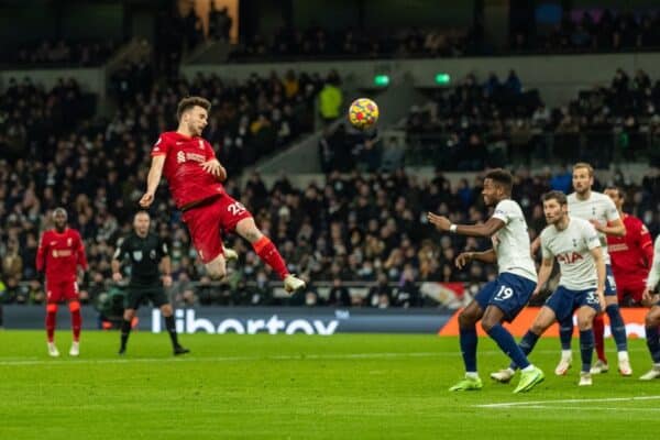 LONDON, ENGLAND - Sunday, December 19, 2021: Liverpool's Diogo Jota during the FA Premier League match between Tottenham Hotspur FC and Liverpool FC at the Tottenham Hotspur Stadium. (Pic by David Rawcliffe/Propaganda)