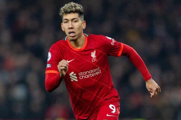 LONDON, ENGLAND - Sunday, December 19, 2021: Liverpool's Roberto Firmino during the FA Premier League match between Tottenham Hotspur FC and Liverpool FC at the Tottenham Hotspur Stadium. (Pic by David Rawcliffe/Propaganda)