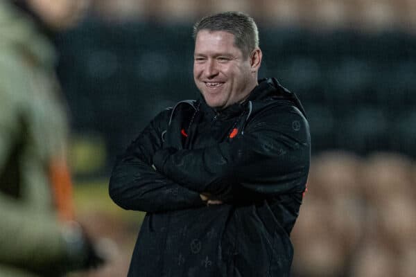 LONDON, ENGLAND - Wednesday, January 19, 2022: Liverpool's manager Matt Beard before the FA Women's League Cup Quarter-Final match between Tottenham Hotspur FC Women and Liverpool FC Women at the Hive. (Pic by David Rawcliffe/Propaganda)