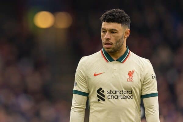 LONDON, ENGLAND - Sunday, January 23, 2022: Liverpool's Alex Oxlade-Chamberlain during the FA Premier League match between Crystal Palace FC and Liverpool FC at Selhurst Park. (Pic by David Rawcliffe/Propaganda)