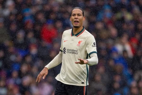 BURNLEY, ENGLAND - Sunday, February 13, 2022: Liverpool's Virgil van Dijk during the FA Premier League match between Burnley FC and Liverpool FC at Turf Moor. (Pic by David Rawcliffe/Propaganda)