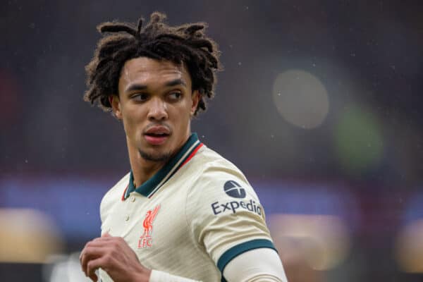 BURNLEY, ENGLAND - Sunday, February 13, 2022: Liverpool's Trent Alexander-Arnold during the FA Premier League match between Burnley FC and Liverpool FC at Turf Moor. (Pic by David Rawcliffe/Propaganda)