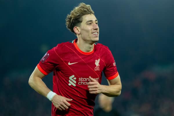 LIVERPOOL, ENGLAND - Wednesday, March 2, 2022: Liverpool's Kostas Tsimikas during the FA Cup 5th Round match between Liverpool FC and Norwich City FC at Anfield. (Pic by David Rawcliffe/Propaganda)