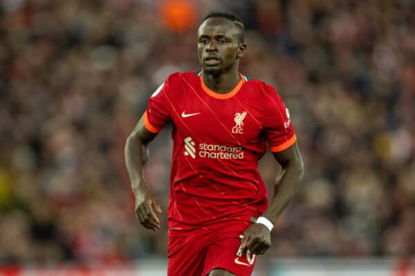 LIVERPOOL, ENGLAND - Friday, March 4, 2022: Liverpool's Sadio Mané during the FA Premier League match between Liverpool FC and West Ham United FC at Anfield. (Pic by David Rawcliffe/Propaganda)