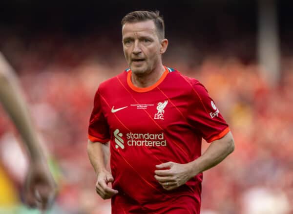 LIVERPOOL, ENGLAND - Saturday, March 26, 2022: Liverpool's Vladimír Šmicer during the LFC Foundation friendly match between Liverpool FC Legends and FC Barcelona Legends at Anfield. (Pic by David Rawcliffe/Propaganda)