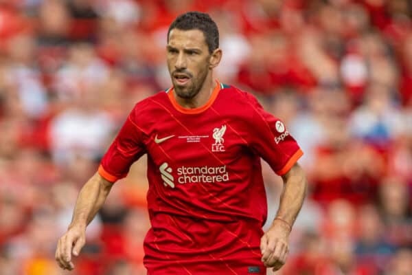 LIVERPOOL, ENGLAND - Saturday, March 26, 2022: Liverpool's Maxi Rodríguez during the LFC Foundation friendly match between Liverpool FC Legends and FC Barcelona Legends at Anfield. (Pic by David Rawcliffe/Propaganda)