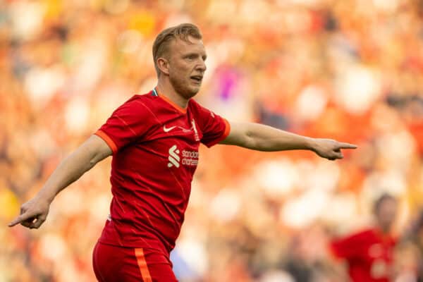 LIVERPOOL, ENGLAND - Saturday, March 26, 2022: Liverpool's Dirk Kuyt during the LFC Foundation friendly match between Liverpool FC Legends and FC Barcelona Legends at Anfield. (Pic by David Rawcliffe/Propaganda)