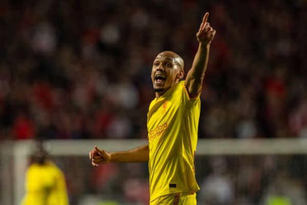 LISBON, PORTUGAL - Tuesday, April 5, 2022: Liverpool's Fabio Henrique Tavares 'Fabinho' during the UEFA Champions League Quarter-Final 1st Leg game between SL Benfica and Liverpool FC at the Estádio da Luz. (Pic by David Rawcliffe/Propaganda)