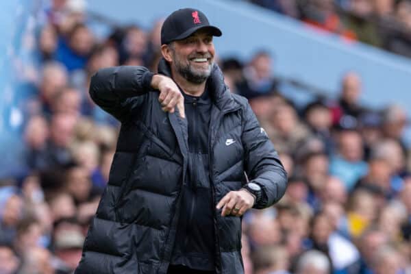 MANCHESTER, ENGLAND - Sunday, April 10, 2022: Liverpool's manager Jürgen Klopp during the FA Premier League match between Manchester City FC and Liverpool FC at the City of Manchester Stadium. (Pic by David Rawcliffe/Propaganda)