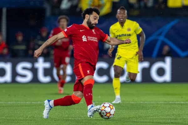 VILLARREAL, SPAIN - Tuesday, May 3, 2022: Liverpool's Mohamed Salah during the UEFA Champions League Semi-Final 2nd Leg game between Villarreal CF and Liverpool FC at the Estadio de la Cerámica. (Pic by David Rawcliffe/Propaganda)