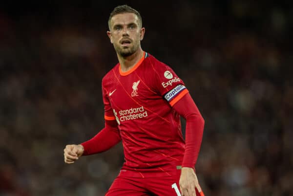 LIVERPOOL, ENGLAND - Saturday, May 7, 2022: Liverpool's captain Jordan Henderson during the FA Premier League match between Liverpool FC and Tottenham Hotspur FC at Anfield. (Pic by David Rawcliffe/Propaganda)