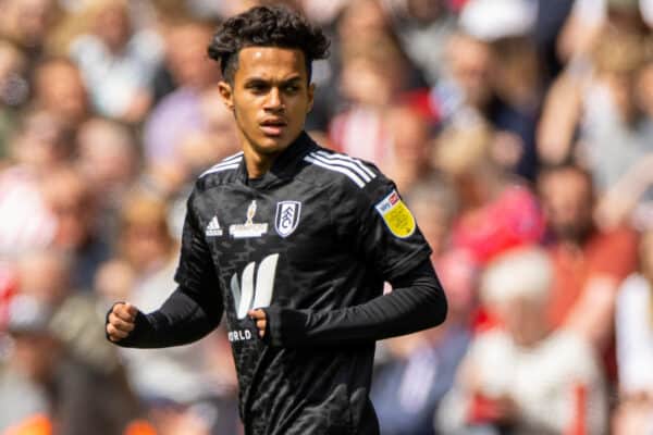 SHEFFIELD, ENGLAND - Saturday, May 7, 2022: Fulham's Fábio Carvalho during the Football League Championship match between Sheffield United FC and Fulham FC at Bramall Lane. (Pic by David Rawcliffe/Propaganda)