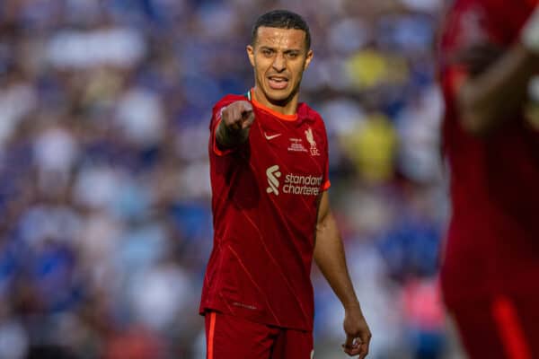 LONDON, ENGLAND - Saturday, May 14, 2022: Liverpool's Thiago Alcântara during the FA Cup Final between Chelsea FC and Liverpool FC at Wembley Stadium. (Pic by David Rawcliffe/Propaganda)