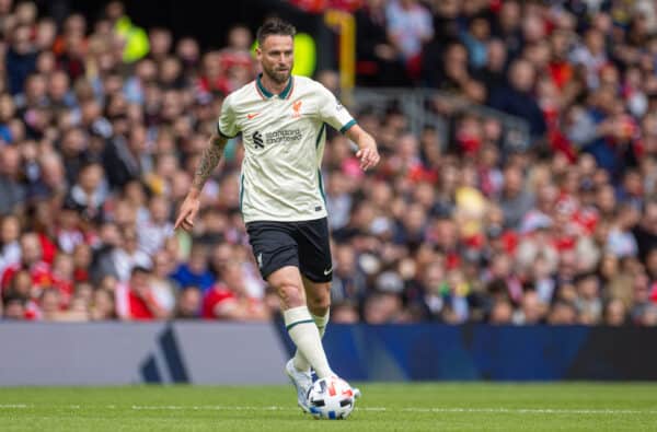 MANCHESTER, ENGLAND - Saturday, May 21, 2022: Liverpool's Anthony Le Tallec during the MUFC Foundation friendly 'Legends of the North' match between Manchester United FC Legends and Liverpool FC Legends at Old Trafford. (Pic by David Rawcliffe/Propaganda)