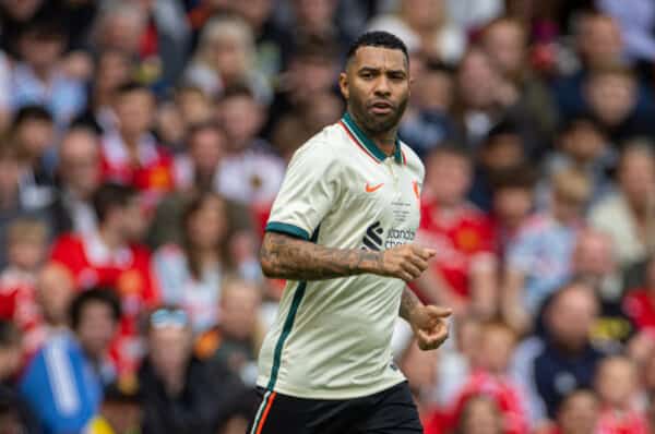 MANCHESTER, ENGLAND - Saturday, May 21, 2022: Liverpool's Jermaine Pennant during the MUFC Foundation friendly 'Legends of the North' match between Manchester United FC Legends and Liverpool FC Legends at Old Trafford. (Pic by David Rawcliffe/Propaganda)