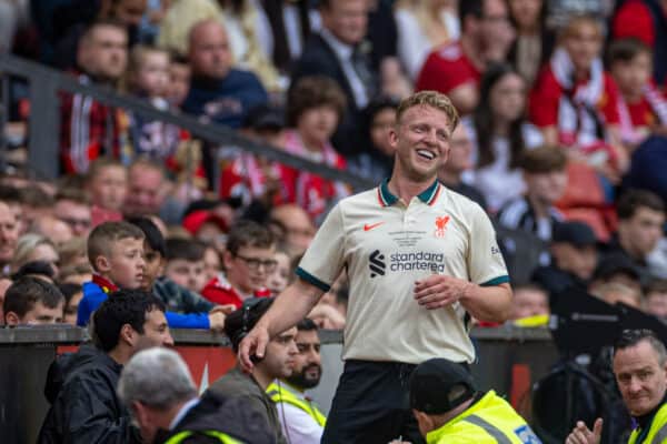 MANCHESTER, ENGLAND - Saturday, May 21, 2022: Liverpool's Dirk Kuyt during the MUFC Foundation friendly 'Legends of the North' match between Manchester United FC Legends and Liverpool FC Legends at Old Trafford. (Pic by David Rawcliffe/Propaganda)