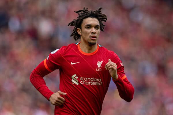 LIVERPOOL, ENGLAND - Sunday, May 22, 2022: Liverpool's Trent Alexander-Arnold during the FA Premier League match between Liverpool FC and Wolverhampton Wanderers FC at Anfield. (Pic by David Rawcliffe/Propaganda)