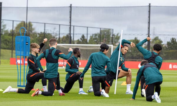 LIVERPOOL, ENGLAND - Wednesday, May 25, 2022: Liverpool's Virgil van Dijk during a training session at the AXA Training Centre ahead of the UEFA Champions League Final game between Liverpool FC and Real Madrid CF. (Pic by David Rawcliffe/Propaganda)