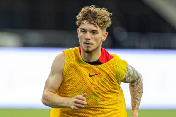 SINGAPORE - Thursday, July 14, 2022: Liverpool's Harvey Elliott during a training sessional at the National Stadium, Singapore ahead of the Standard Chartered Trophy pre-season friendly match against Crystal Palace. (Pic by David Rawcliffe/Propaganda)