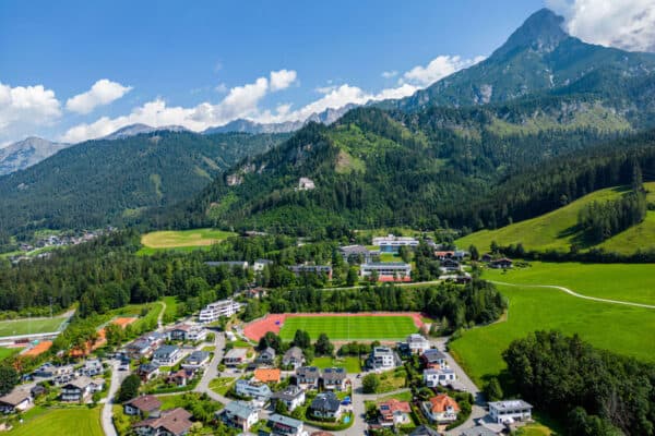 SAALFELDEN, AUSTRIA - Sunday, July 24, 2022: A general view of Liverpool's training ground during the club's pre-season training camp in Austria. (Pic by David Rawcliffe/Propaganda)