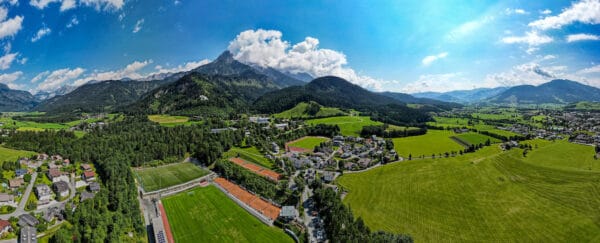 SAALFELDEN, AUSTRIA - Sunday, July 24, 2022: A general view of Liverpool's training ground during the club's pre-season training camp in Austria. (Pic by David Rawcliffe/Propaganda)