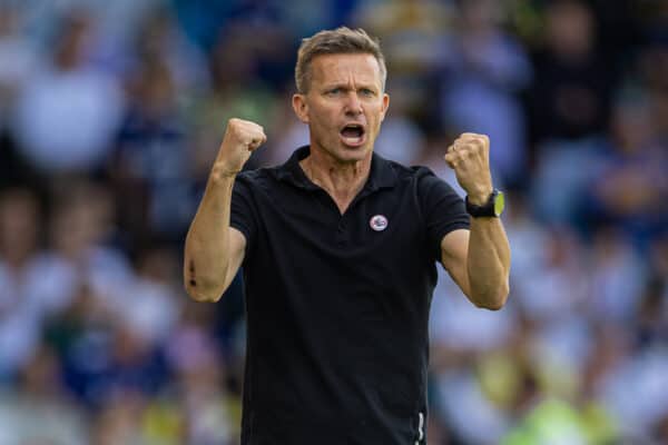 LEEDS, ENGLAND - Sunday, August 21, 2022: Leeds United's manager Jesse Marsch during the FA Premier League match between Leeds United FC and Chelsea FC at Elland Road. (Pic by David Rawcliffe/Propaganda)